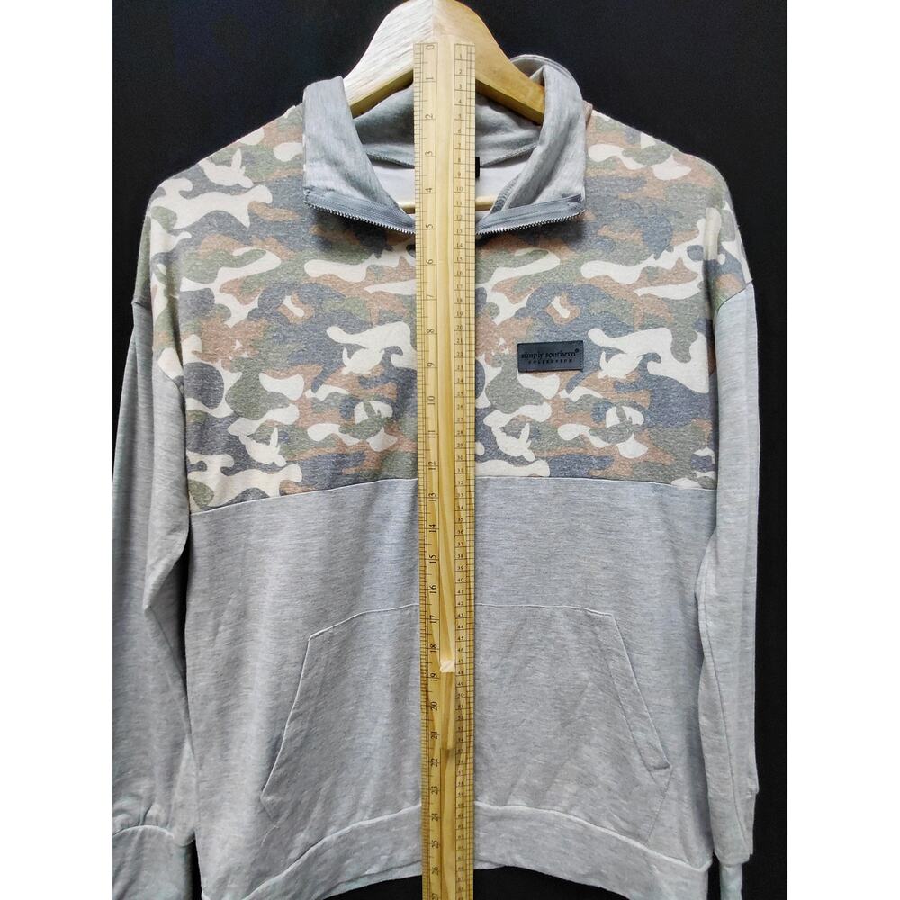 simply southern COLLECTION Camo Sequin Pullover Sweatshirt Long Sleeve Size S - Picture 10 of 12